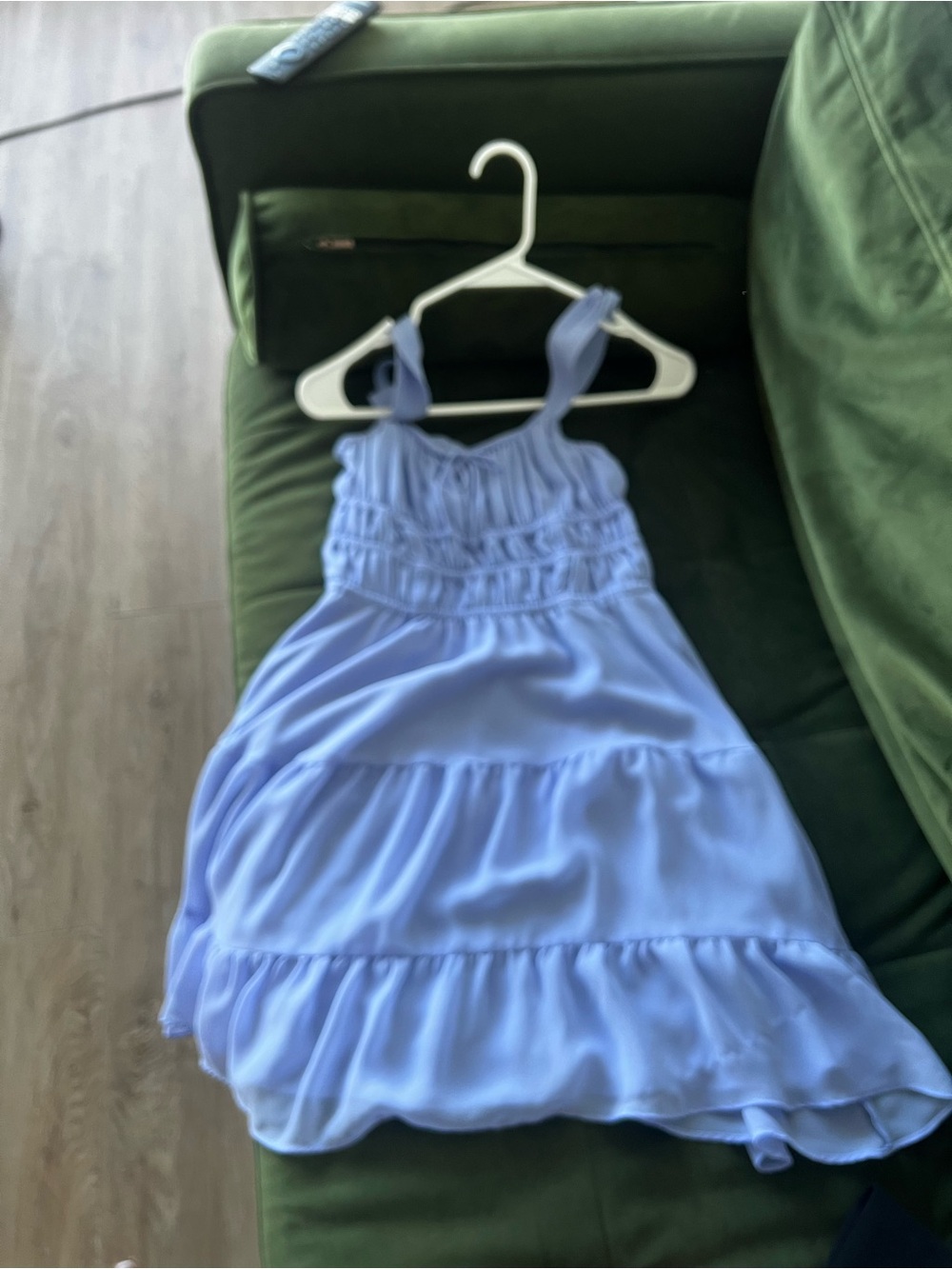 Sunday Best Light Blue Tiered Sundress for Girls
